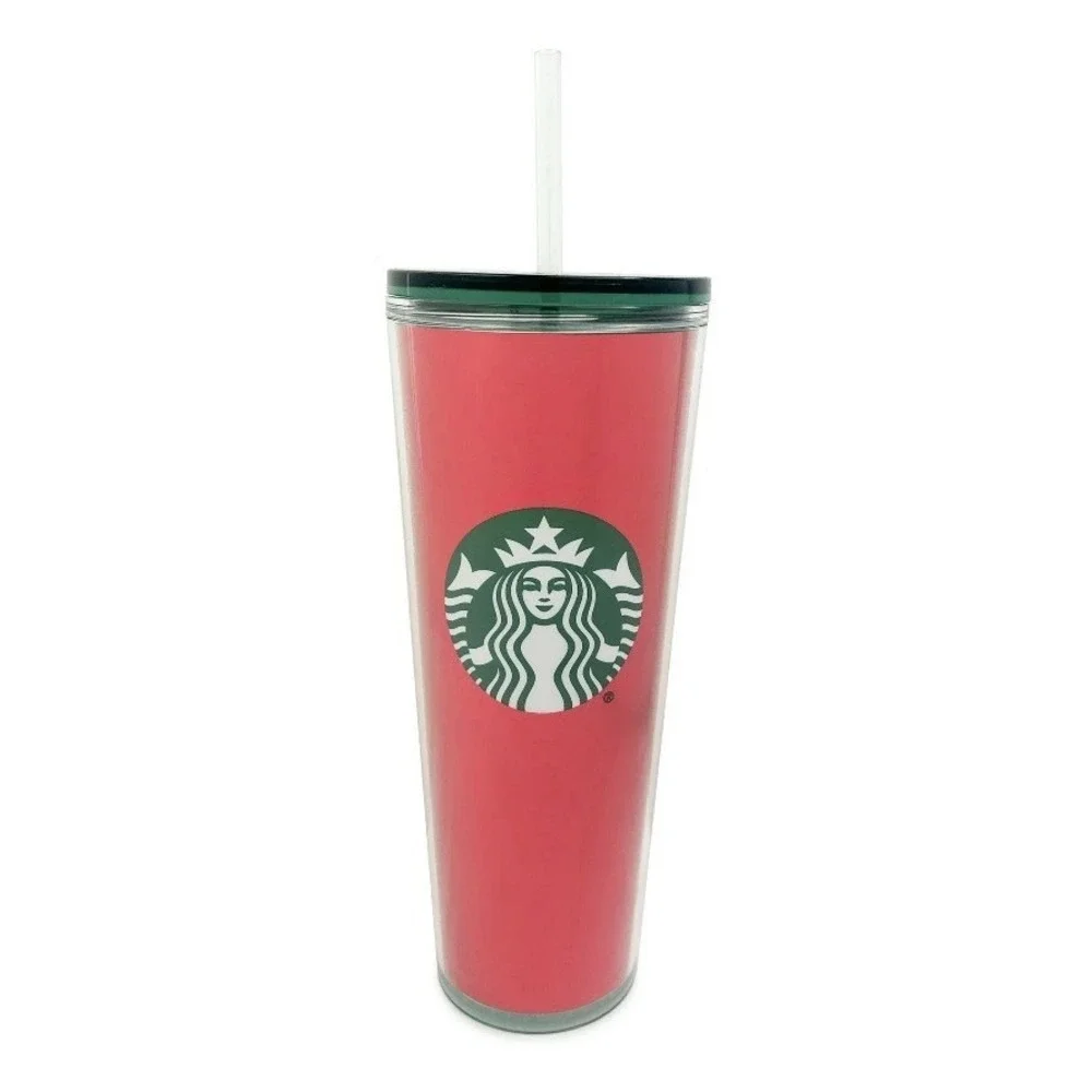 Starbucks Limited‎ Edition 24oz Double Wall Tumbler Cold To Go Cup Coffee Bundle